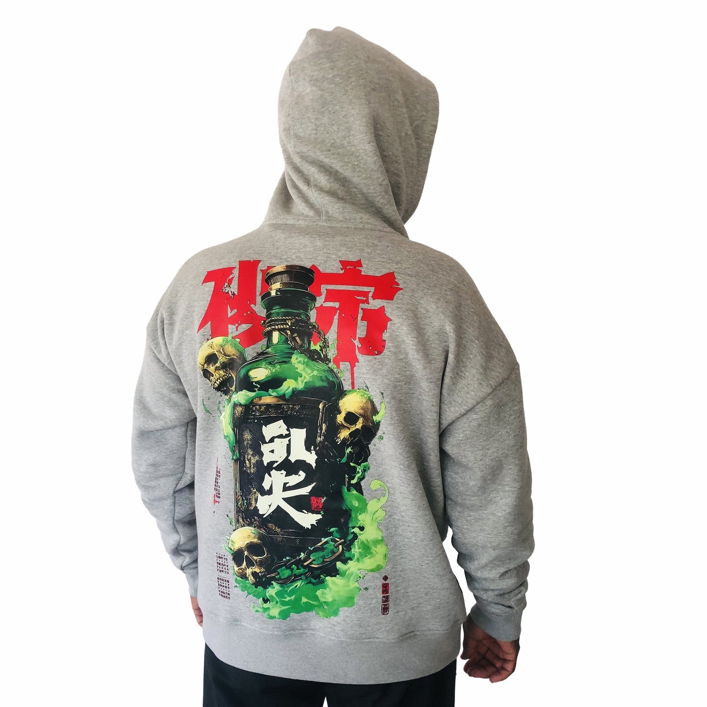 Men's Colorblock Heather Grey Premium Oversized Hoodie
