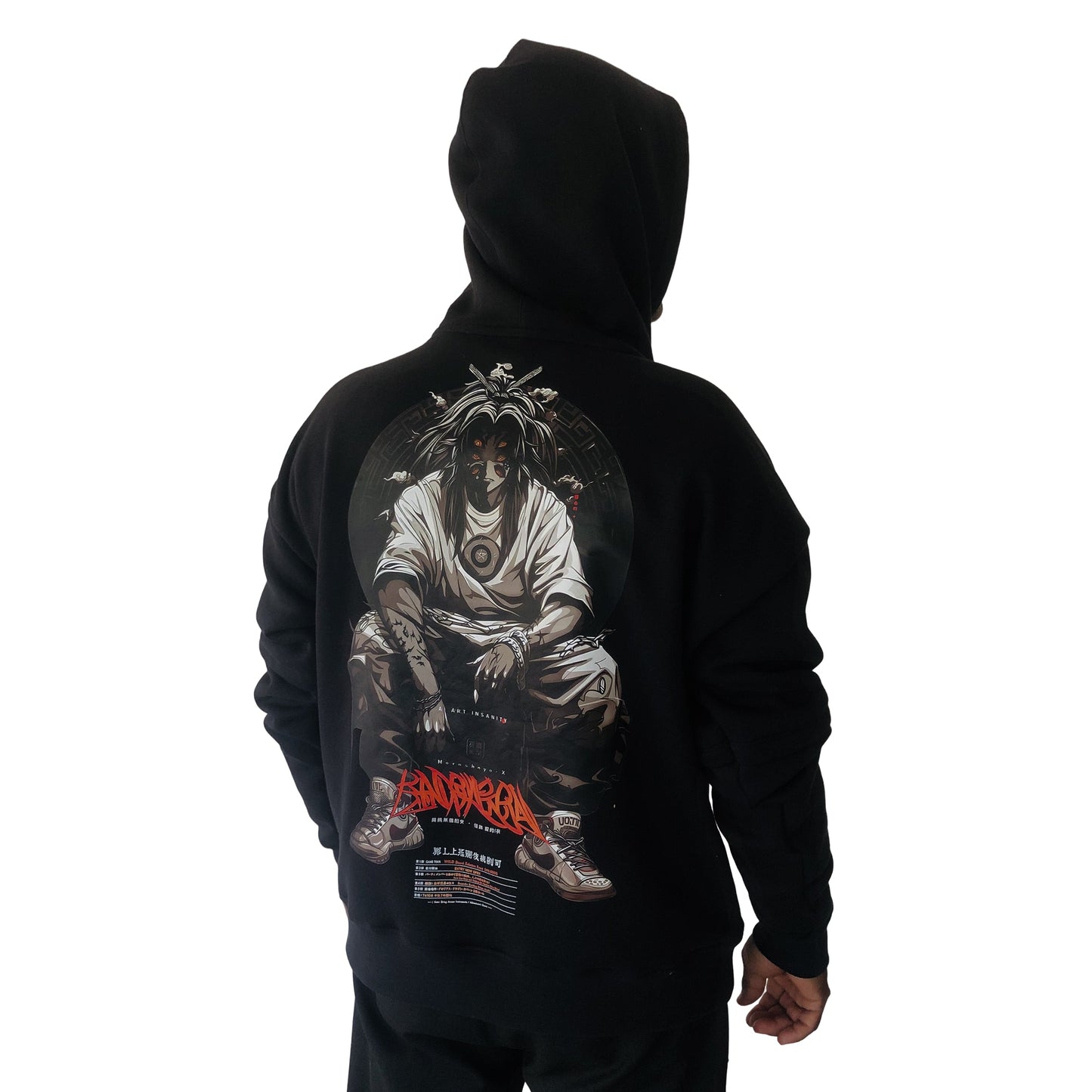 Men's Colorblock Black Premium Oversized Hoodie