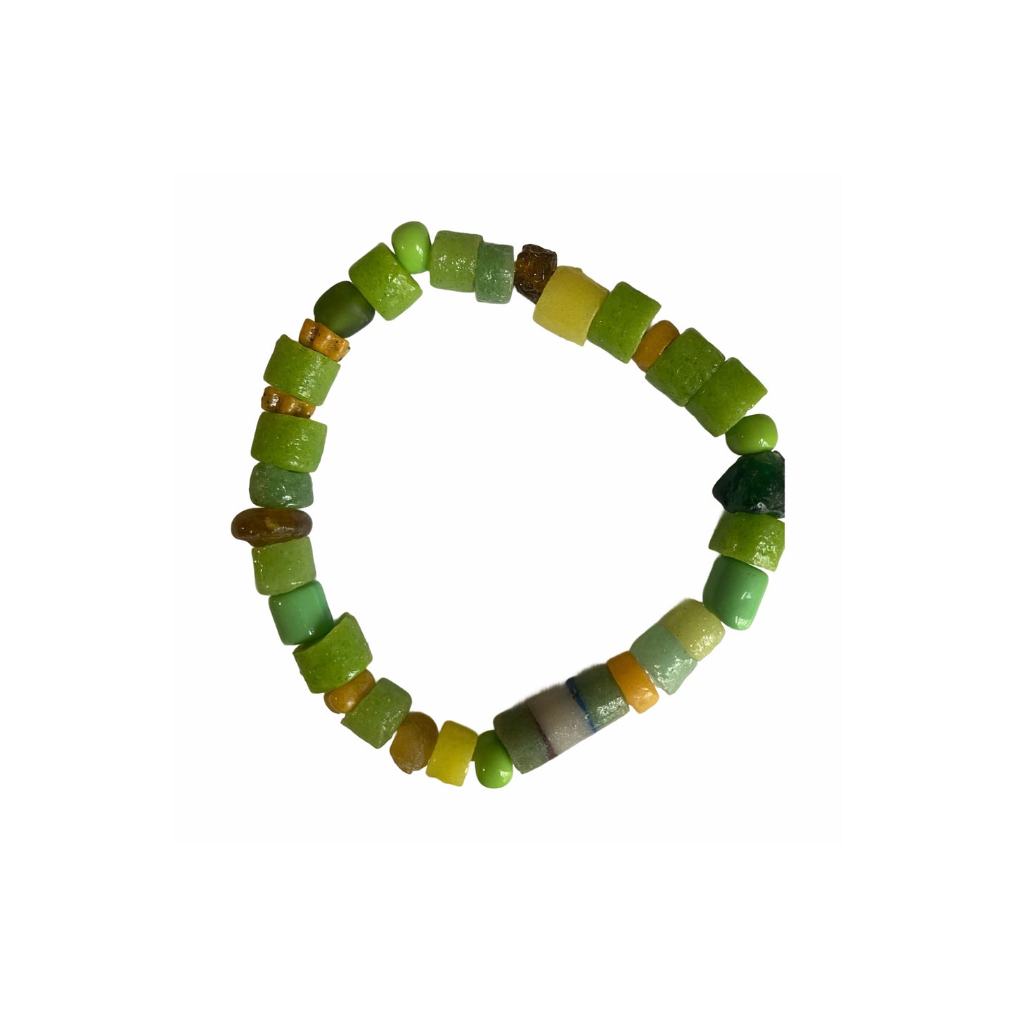 Lime Green Handmade Beaded Bracelet