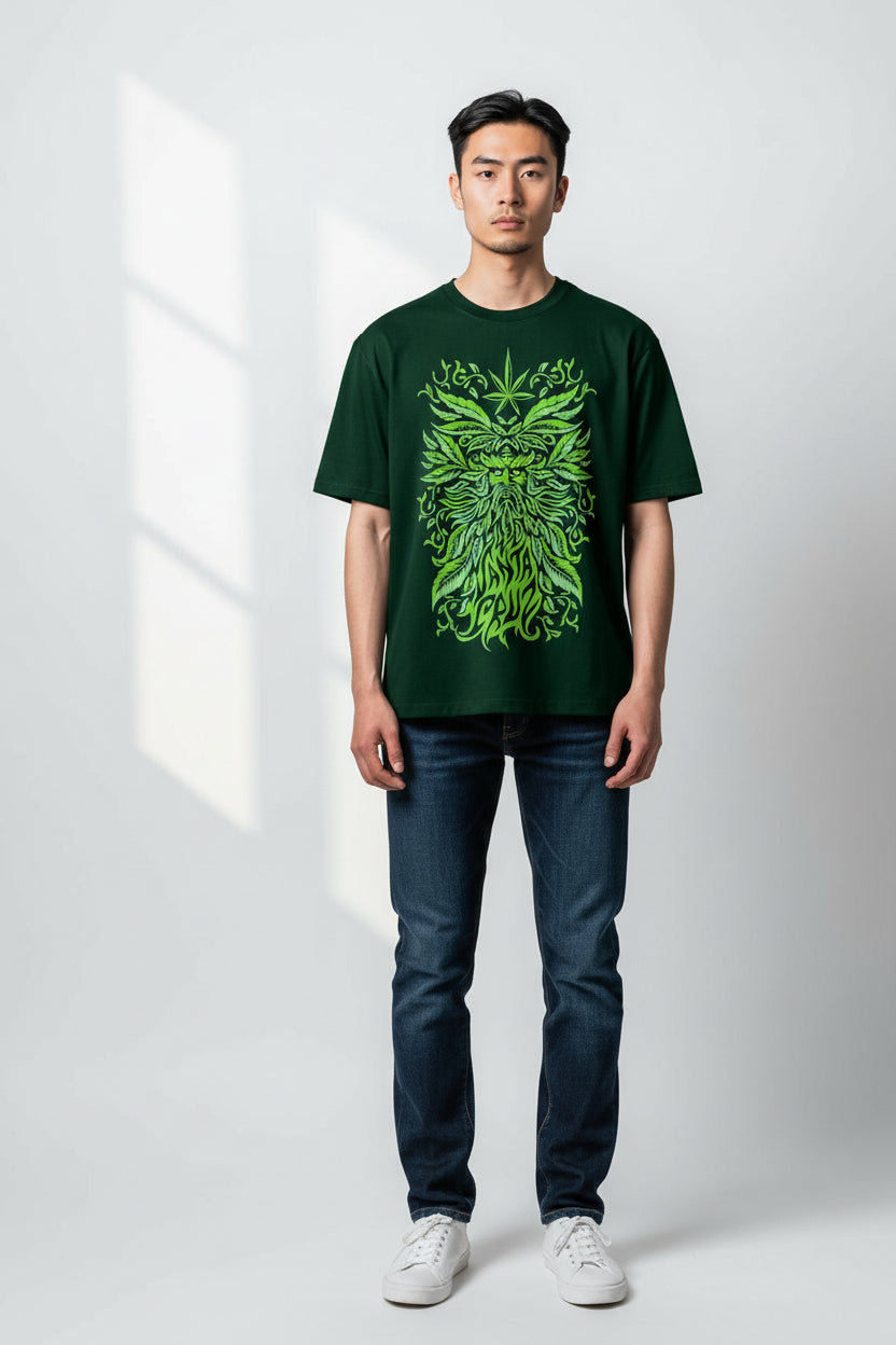 Green Man Oversized Tee