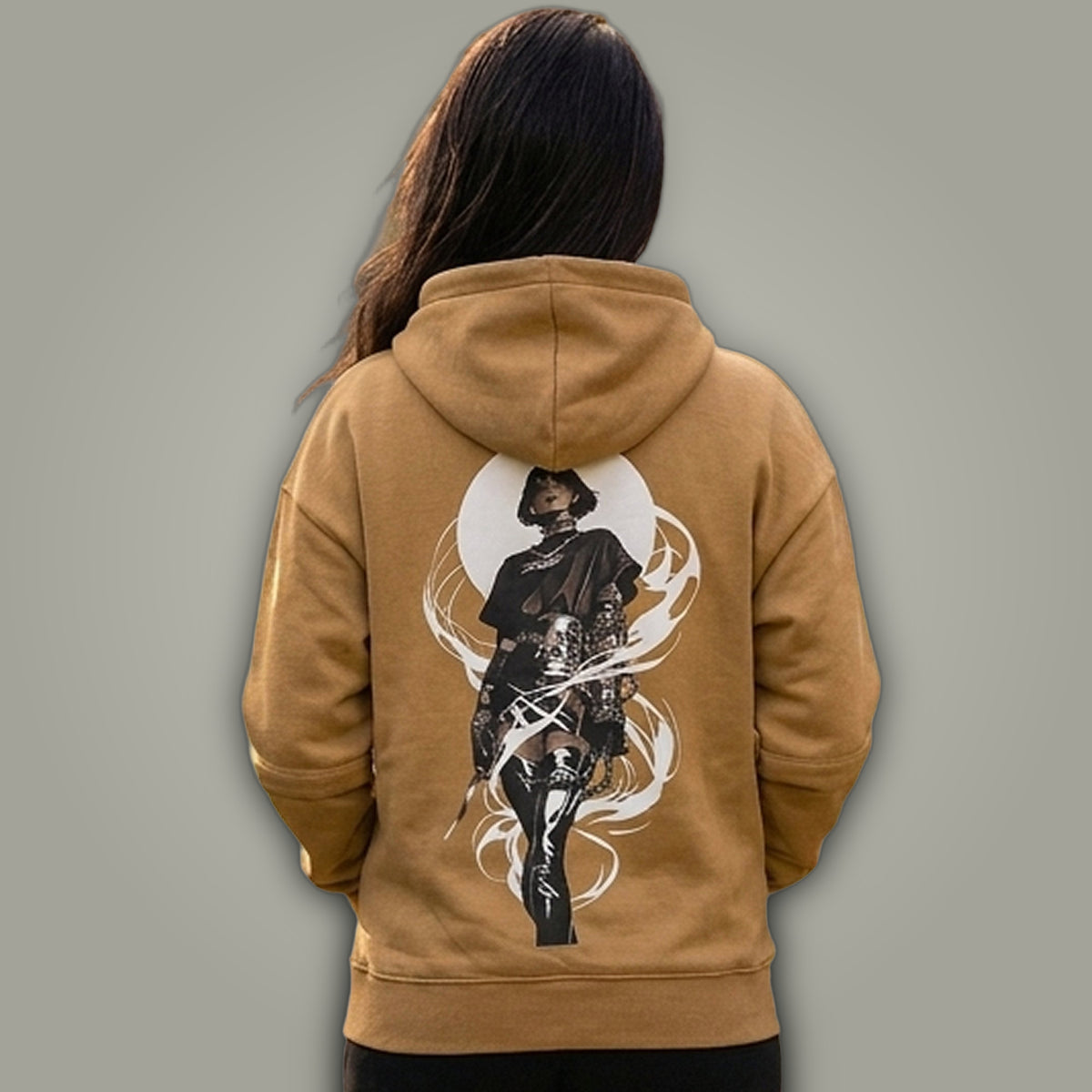 Women's Colorblock Mustard Premium Oversized Hoodie