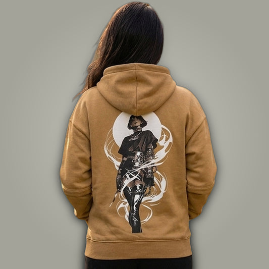 Women's Colorblock Mustard Premium Oversized Hoodie