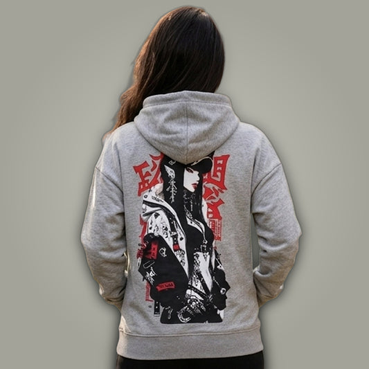 Women's Dark Spirit Back-Print Oversized Hoodie