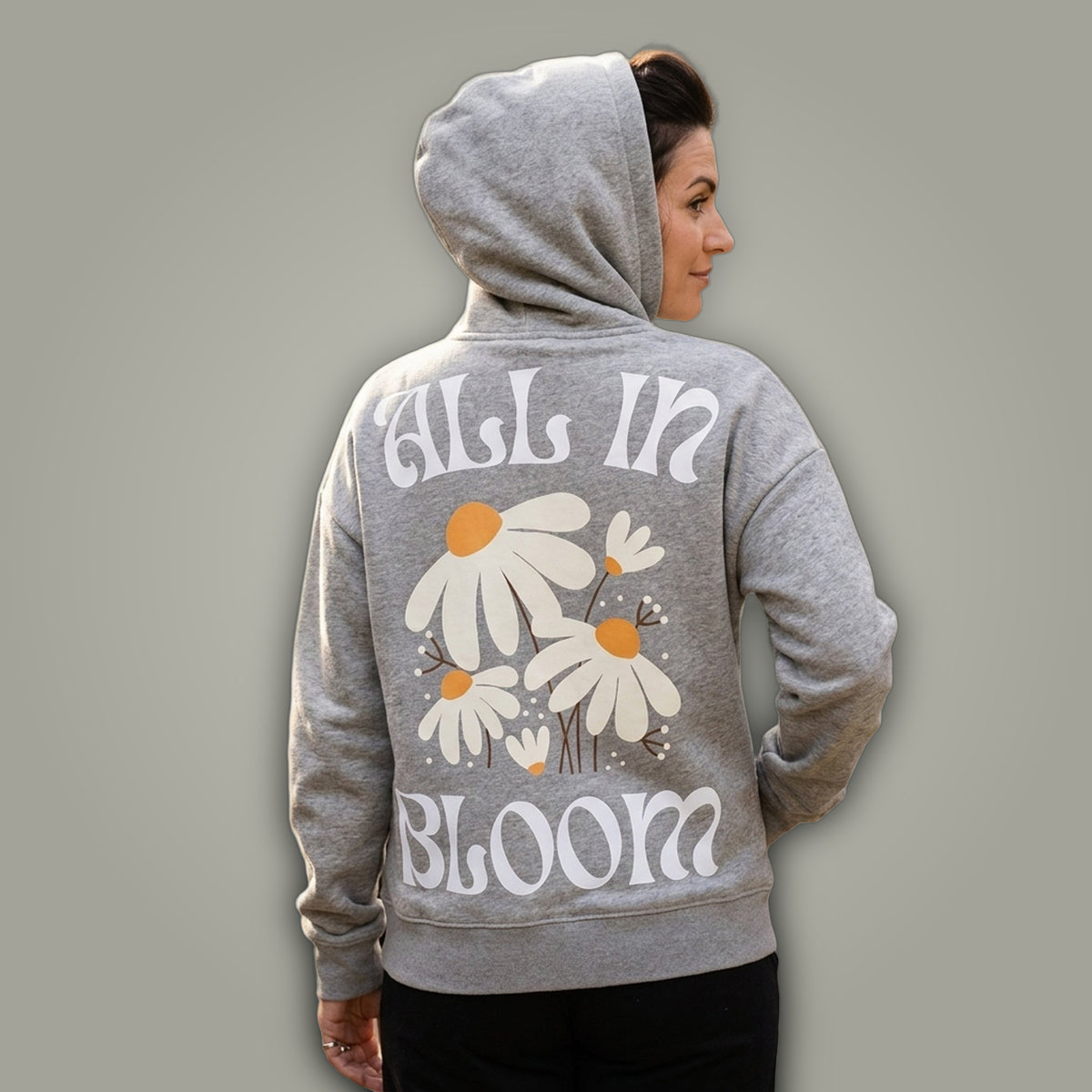 Women's Colorblock Mustard Grey Oversized Hoodie