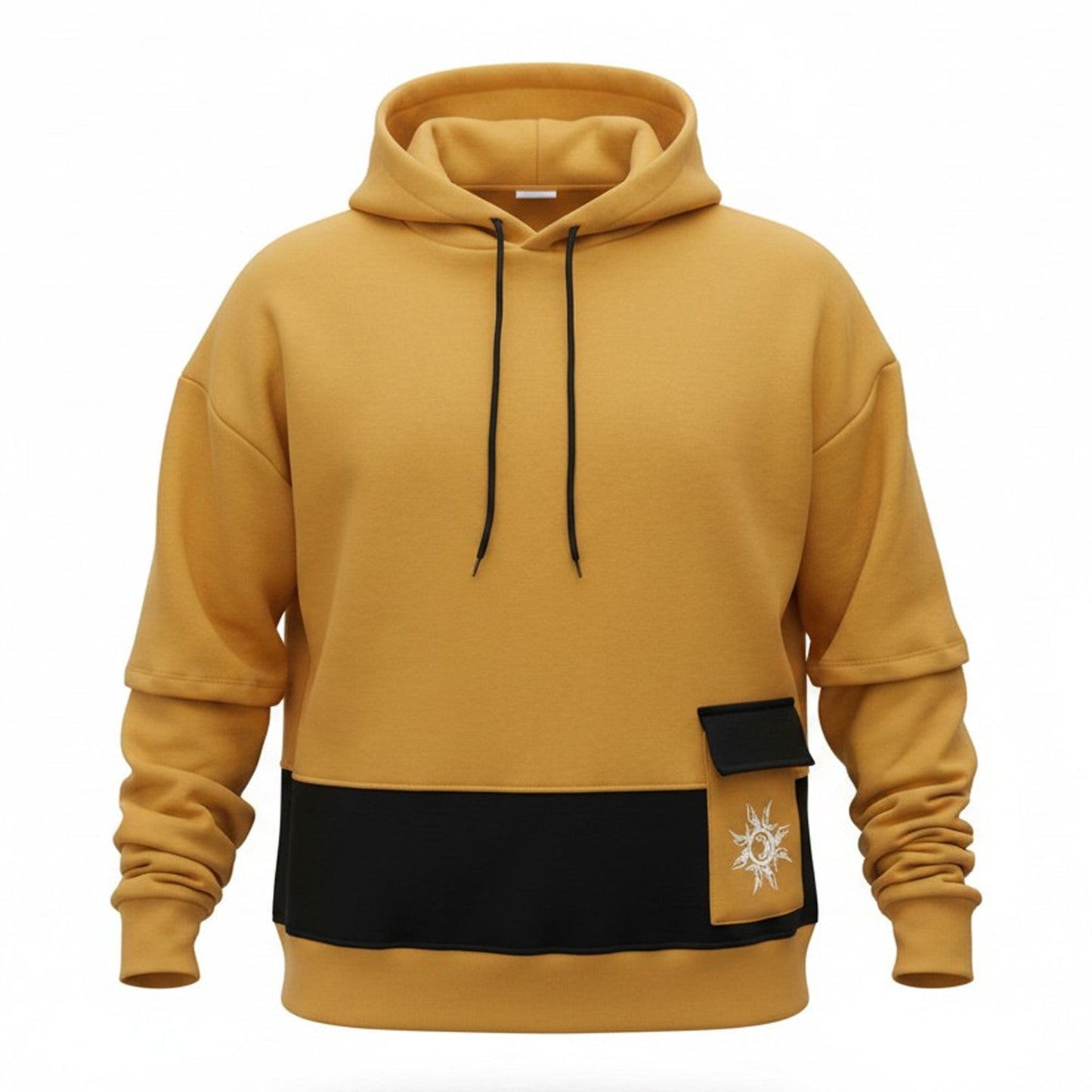 Men's Samurai Oni Back-Print Oversized Hoodie