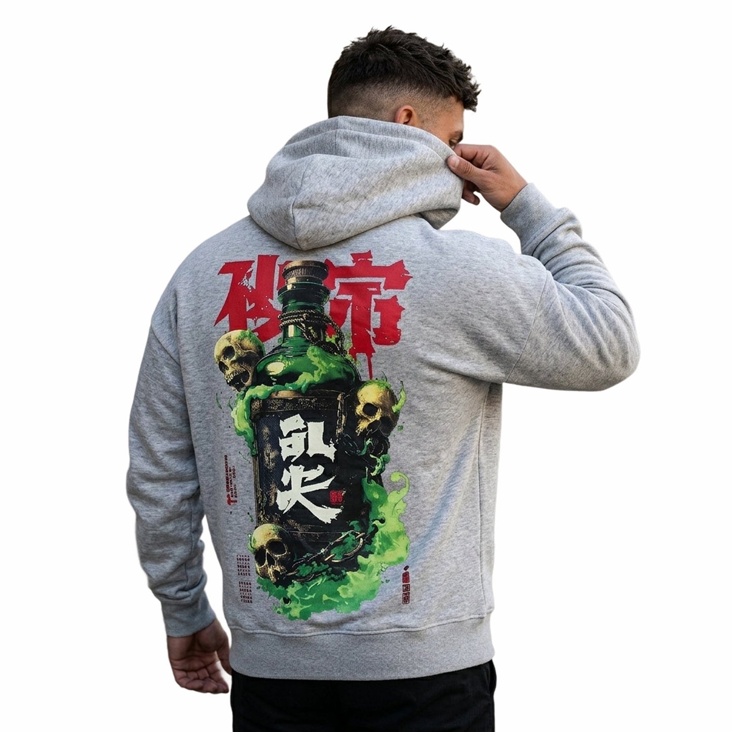 Men's Colorblock Heather Grey Premium Oversized Hoodie