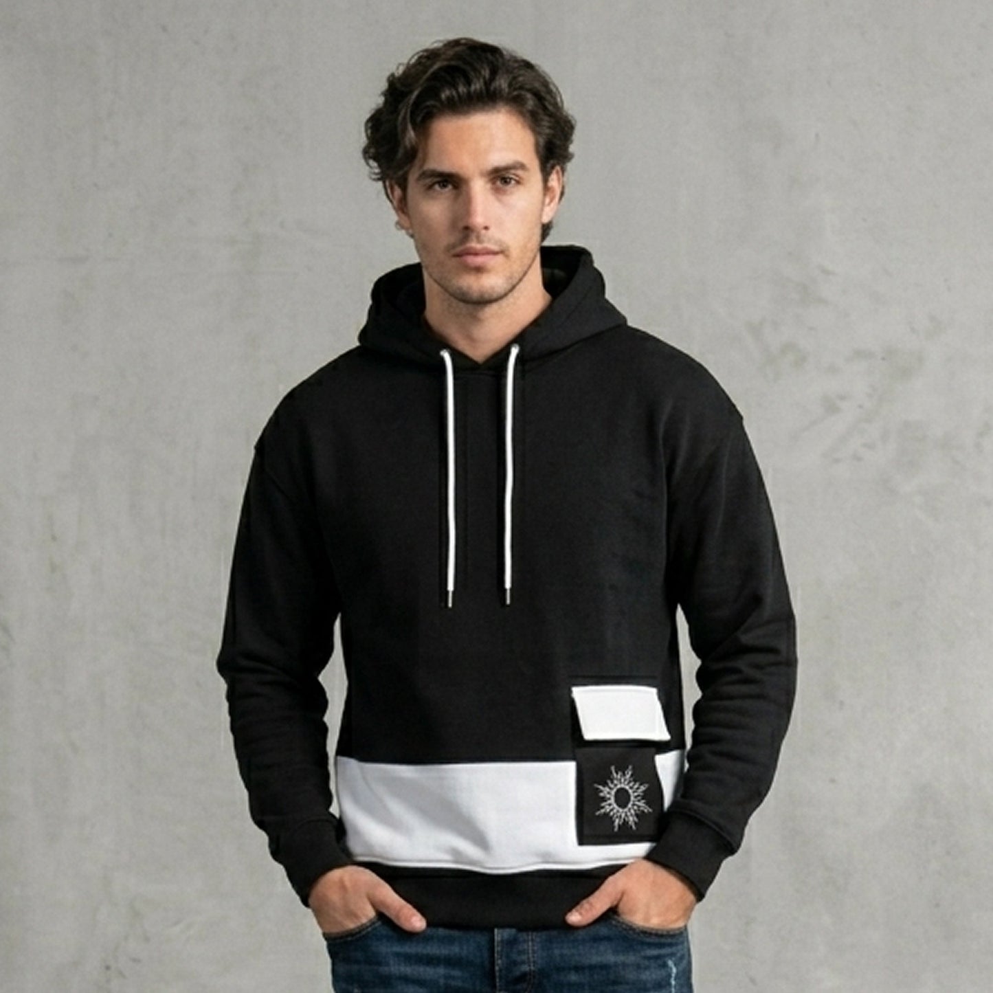 Men's Phoenix Wings Back-Print Oversized Hoodie