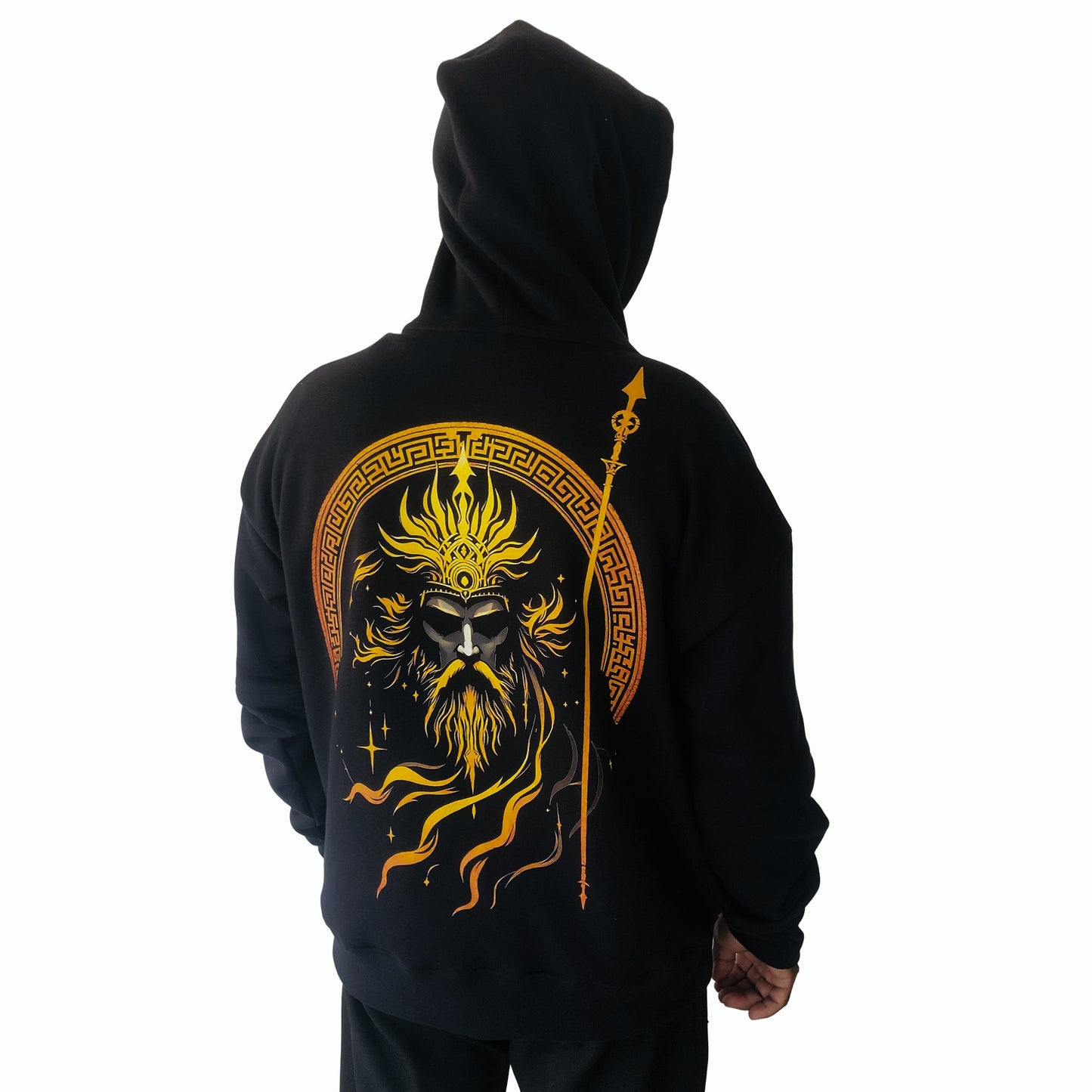 Men's Golden Zeus Olympian Back-Print Hoodie