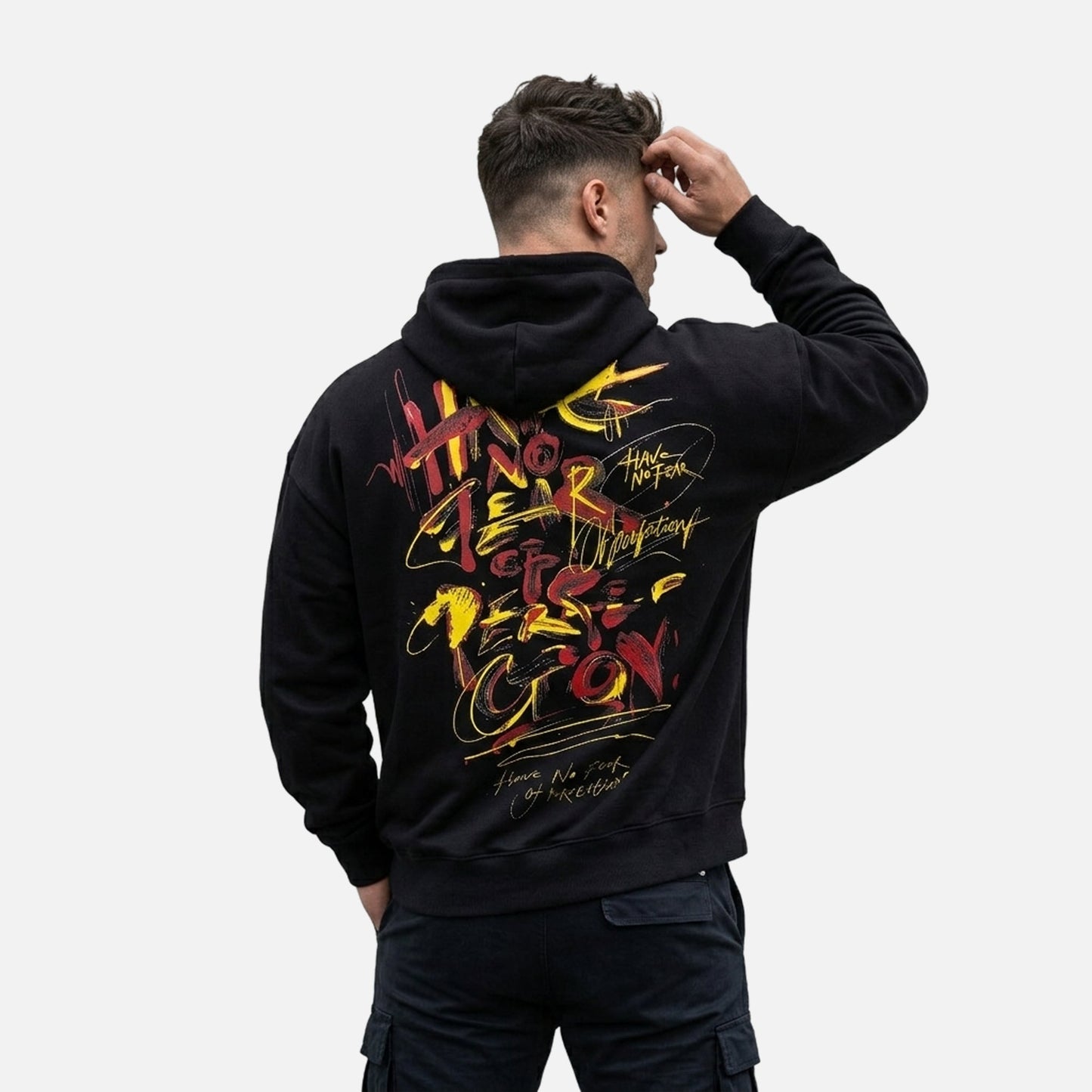 Men's Colorblock Monochrome Premium Oversized Hoodie