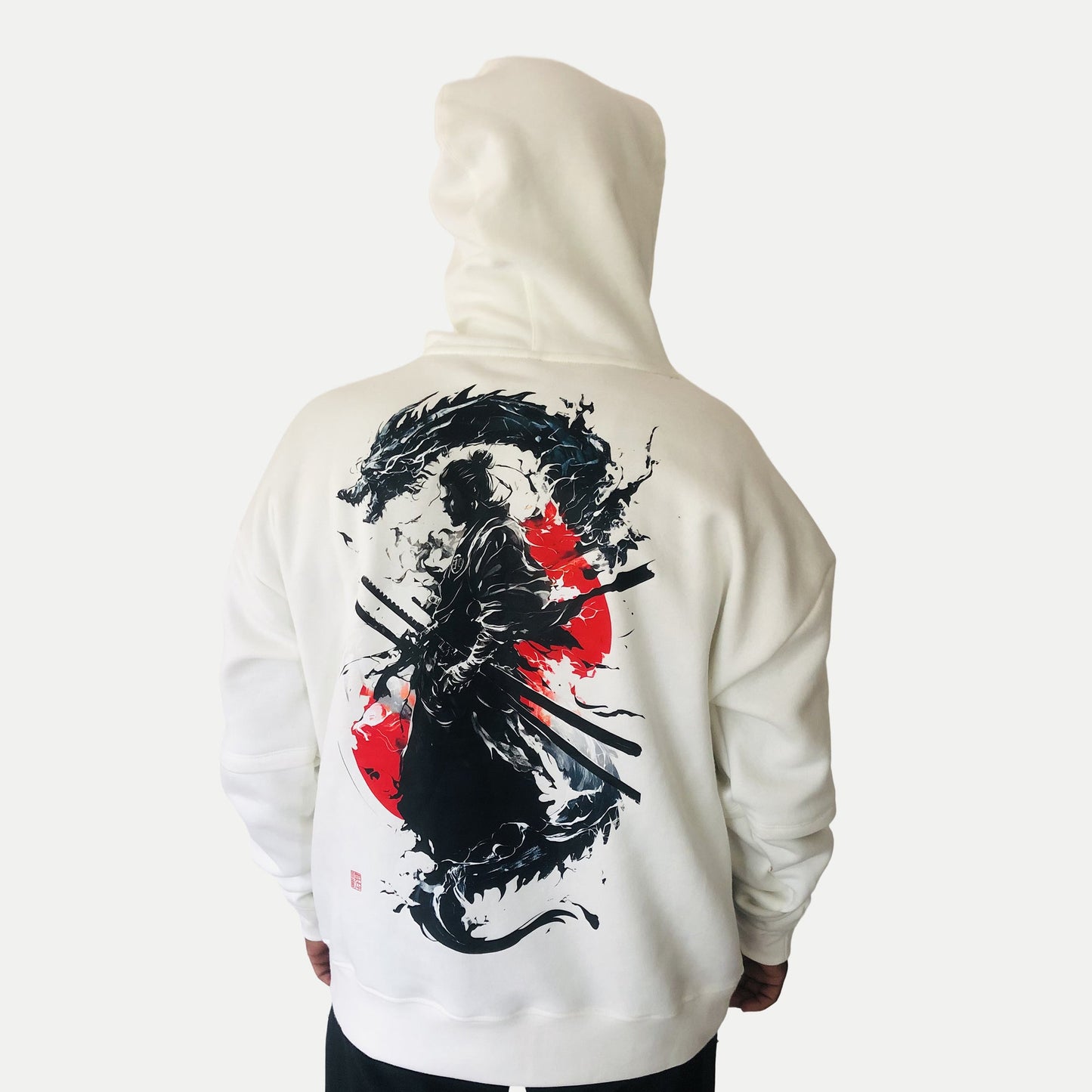 Men's Colorblock Ivory Premium Oversized Hoodie