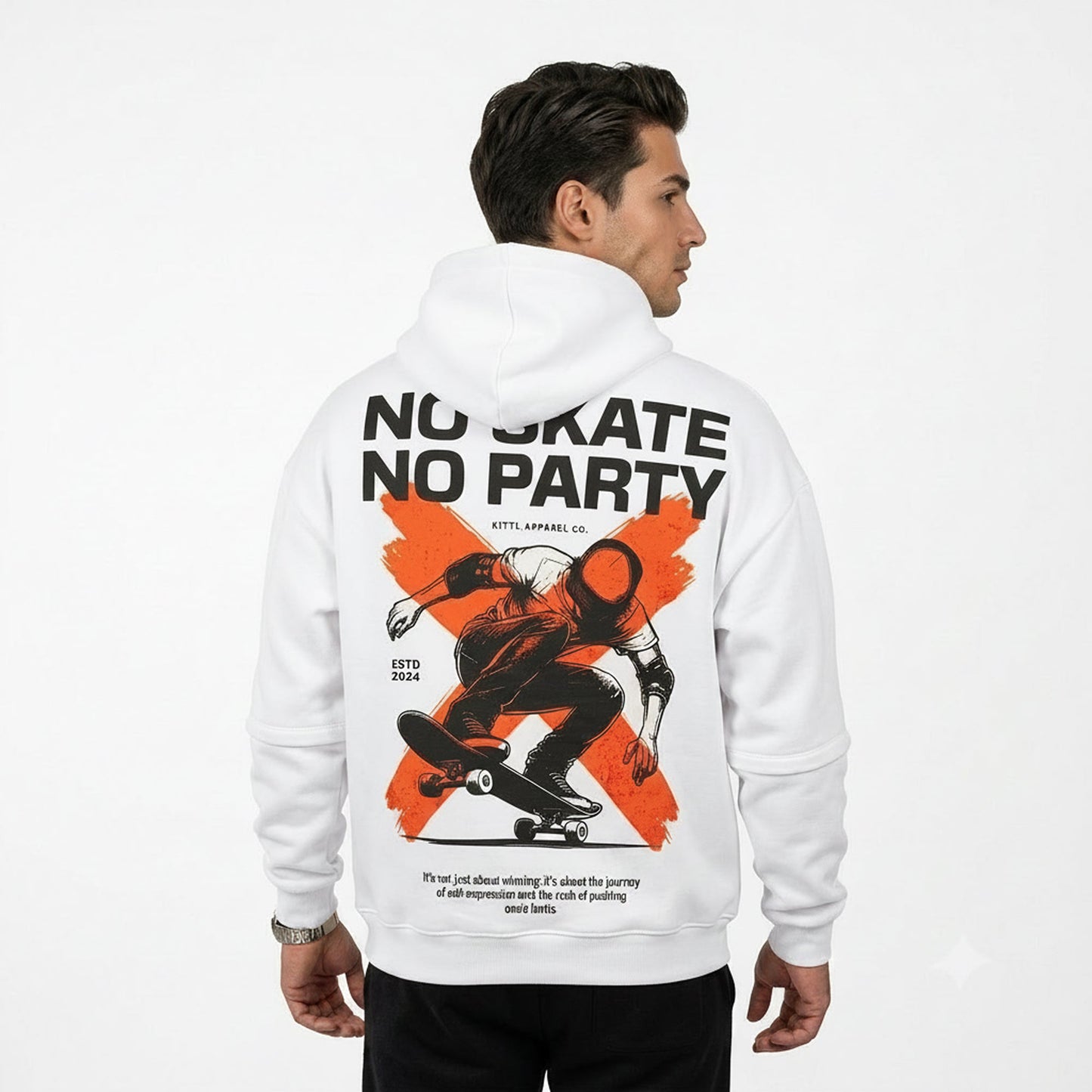 Men's Colorblock Off-White Premium Oversized Hoodie