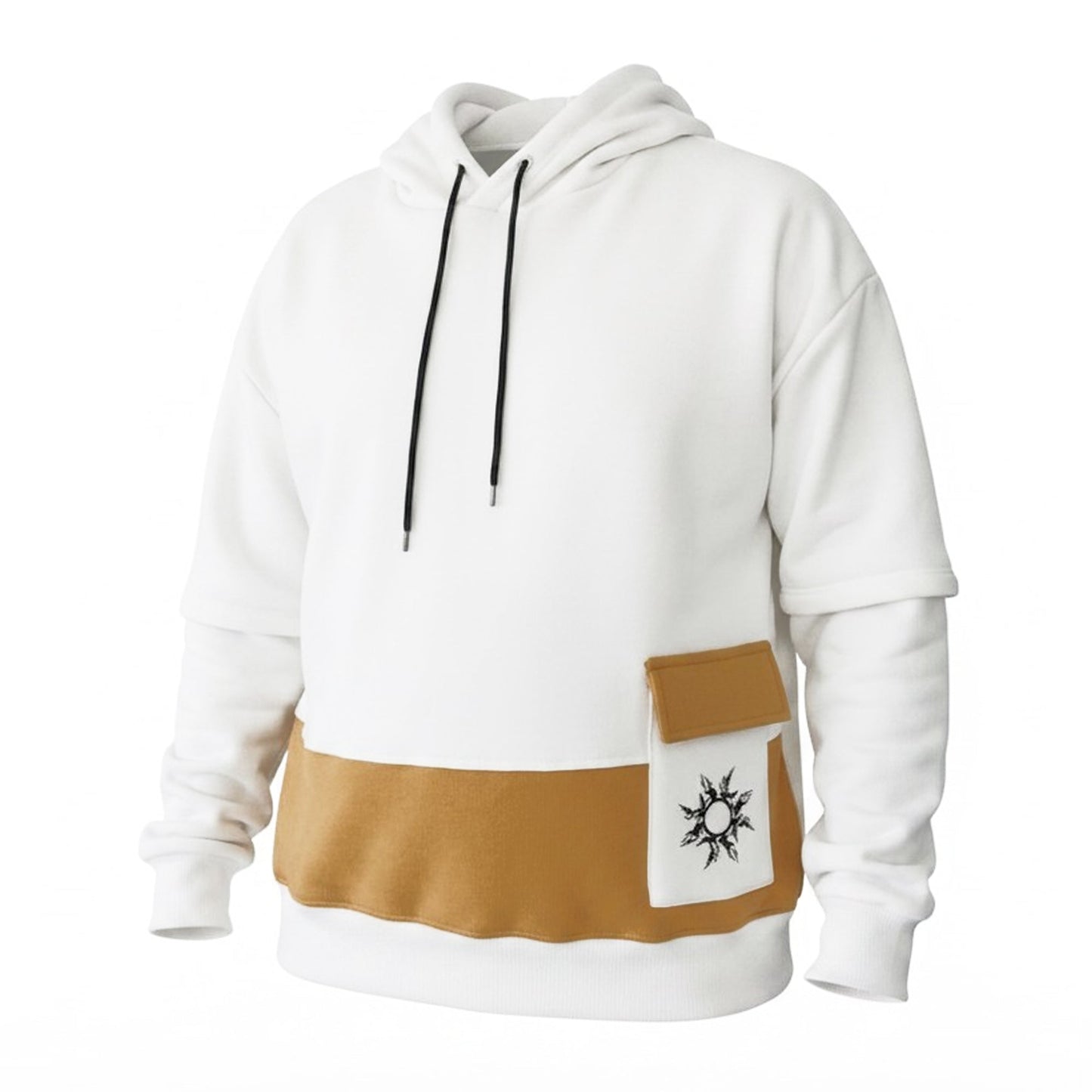 Men's Colorblock Off-White Premium Oversized Hoodie