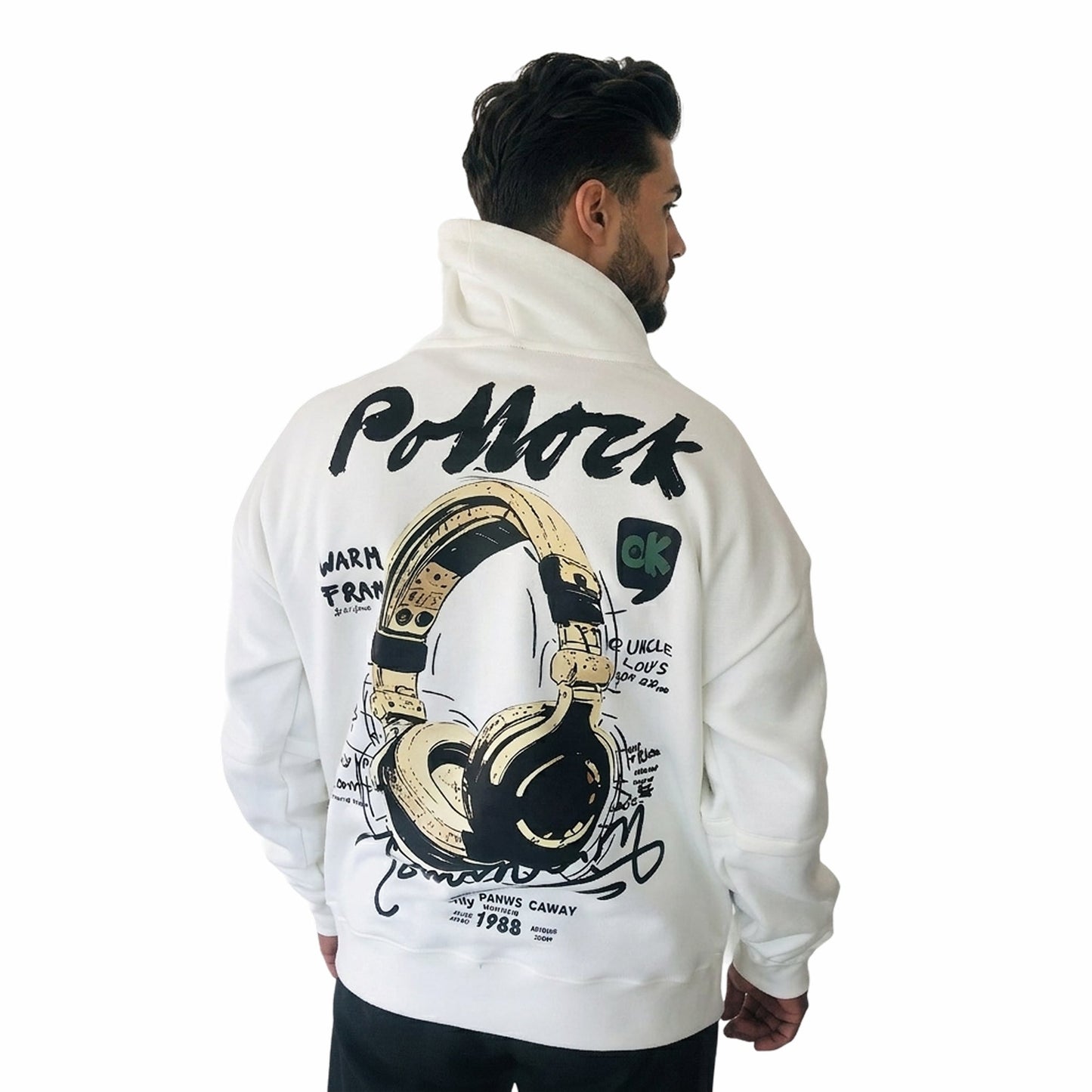 Men's Colorblock Snow Premium Oversized Hoodie