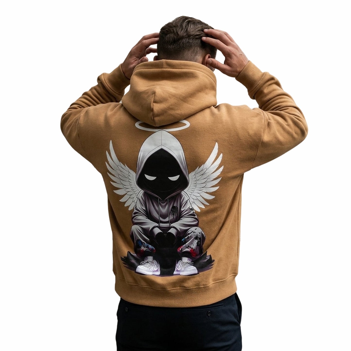 Men's Colorblock Mustard Premium Oversized Hoodie