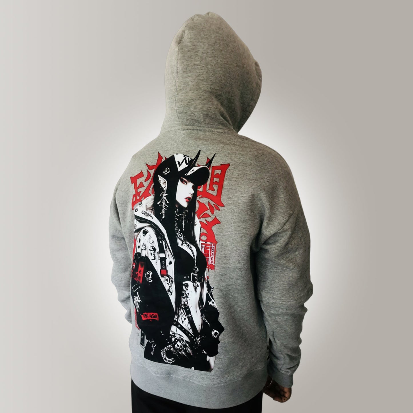 Women's Dark Spirit Back-Print Oversized Hoodie