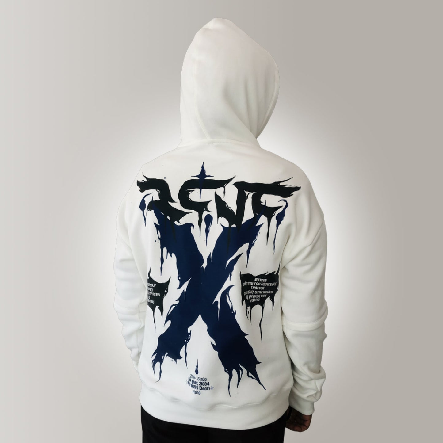 Women's X Graffiti Back-Print Oversized Hoodie