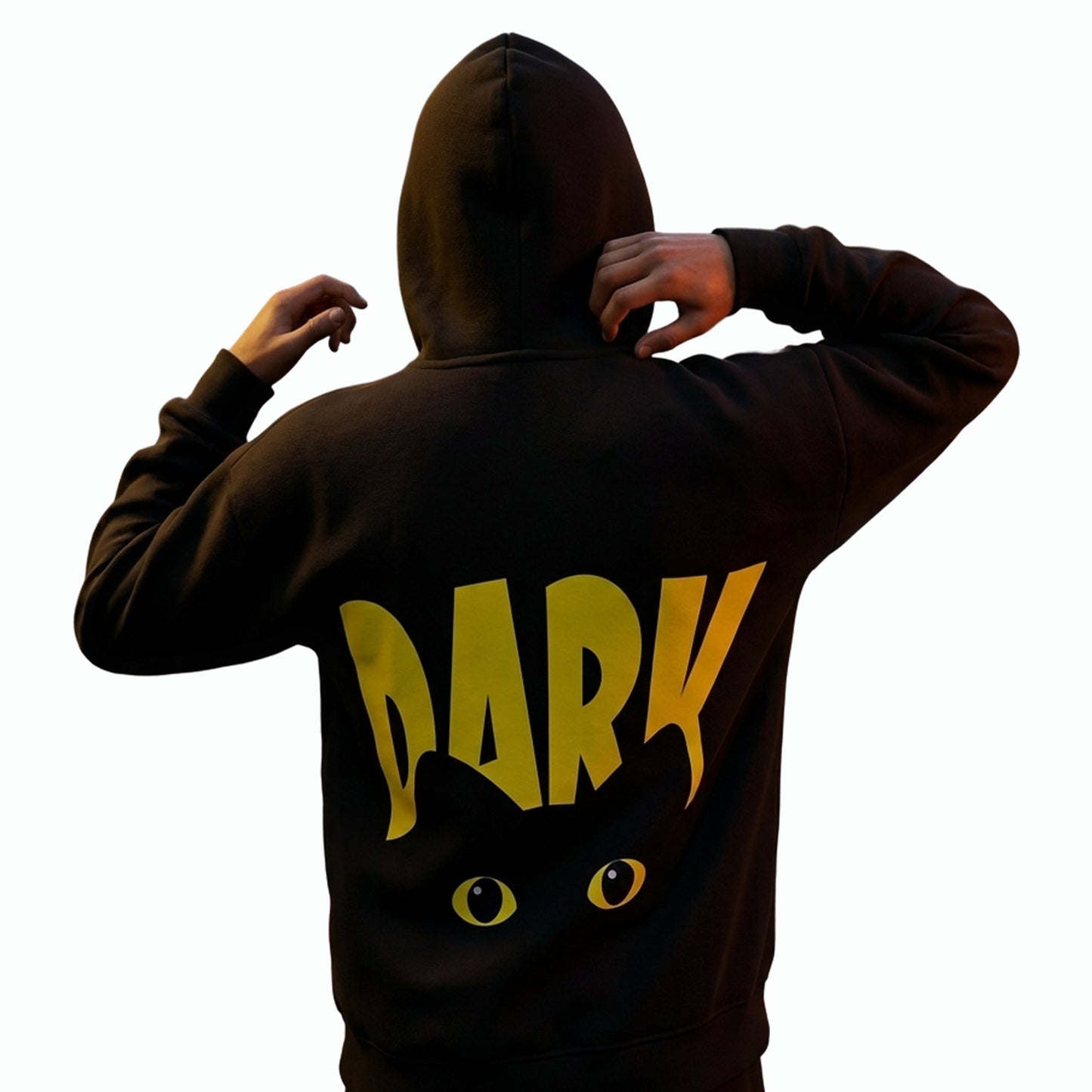 Women's Colorblock Black Mustard Oversized Hoodie