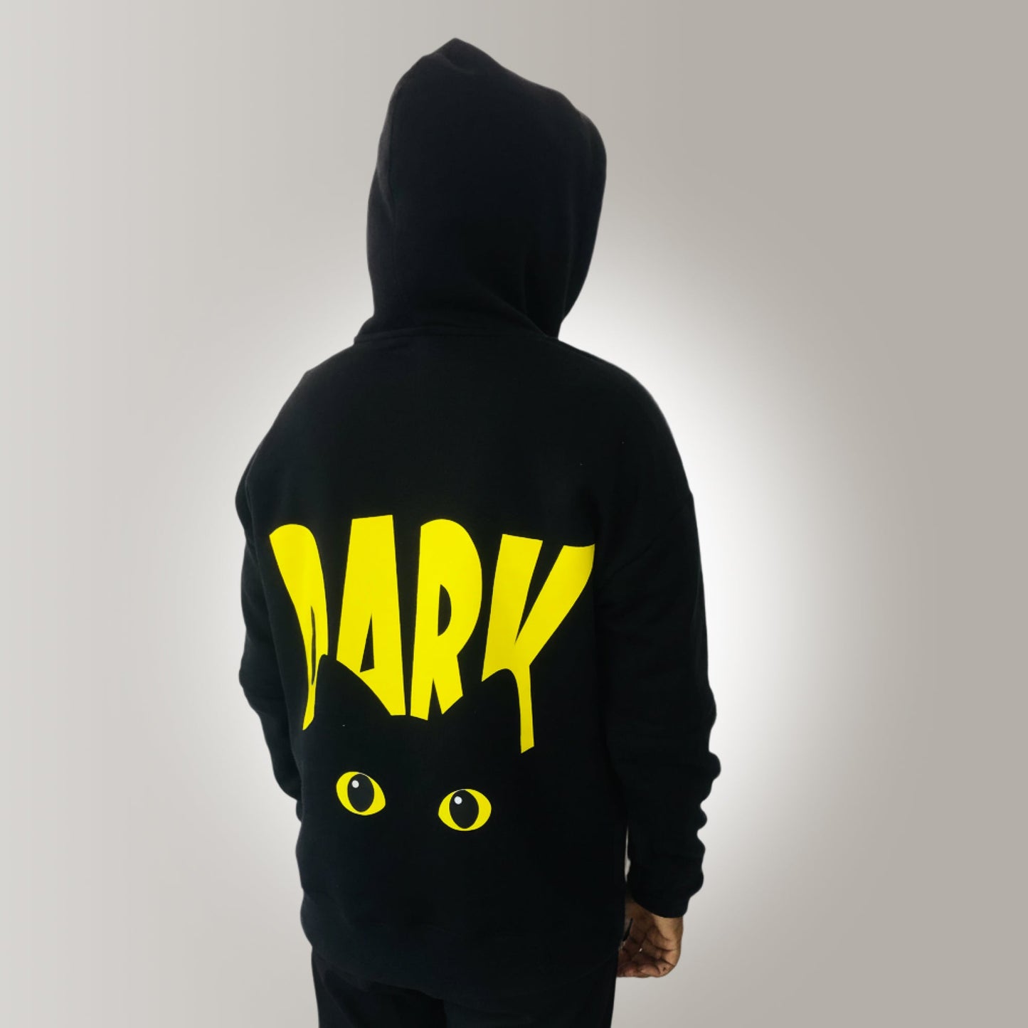 Women's Colorblock Black Mustard Oversized Hoodie
