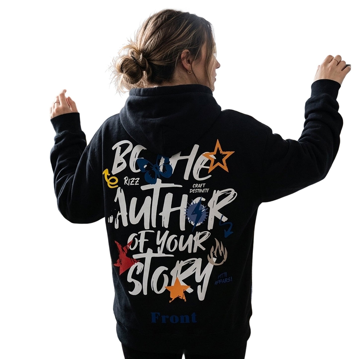 Women's Colorblock Black Grey Oversized Hoodie