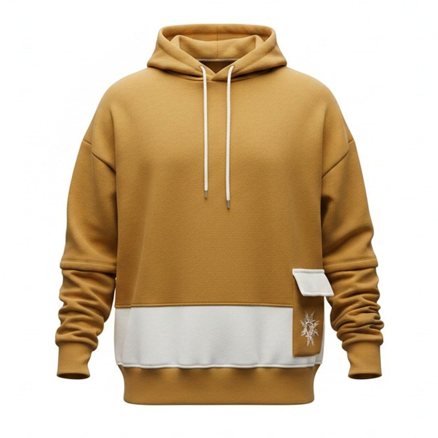 Women's Colorblock Mustard Premium Oversized Hoodie