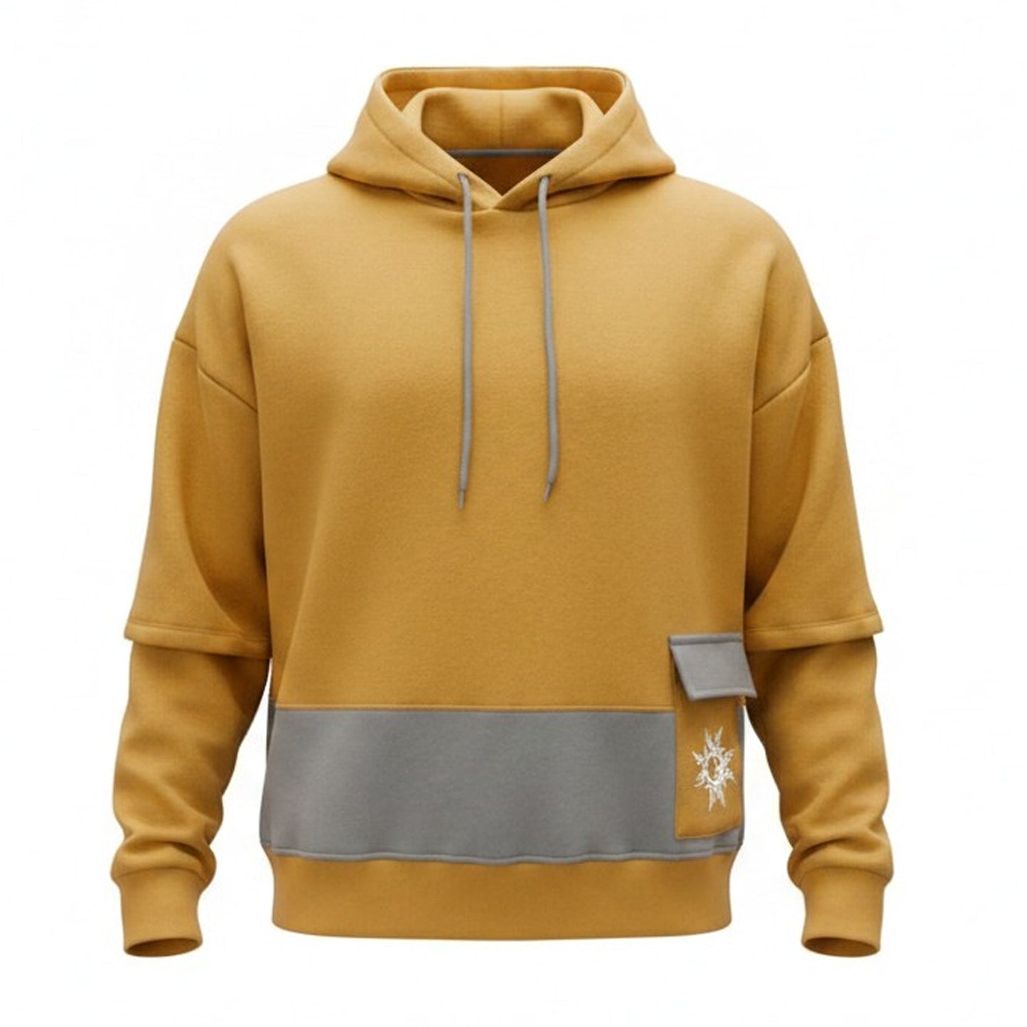 Women's Colorblock Golden Premium Oversized Hoodie