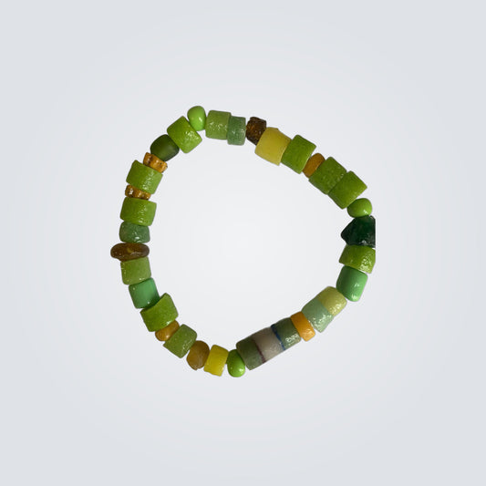 Lime Green Handmade Beaded Bracelet