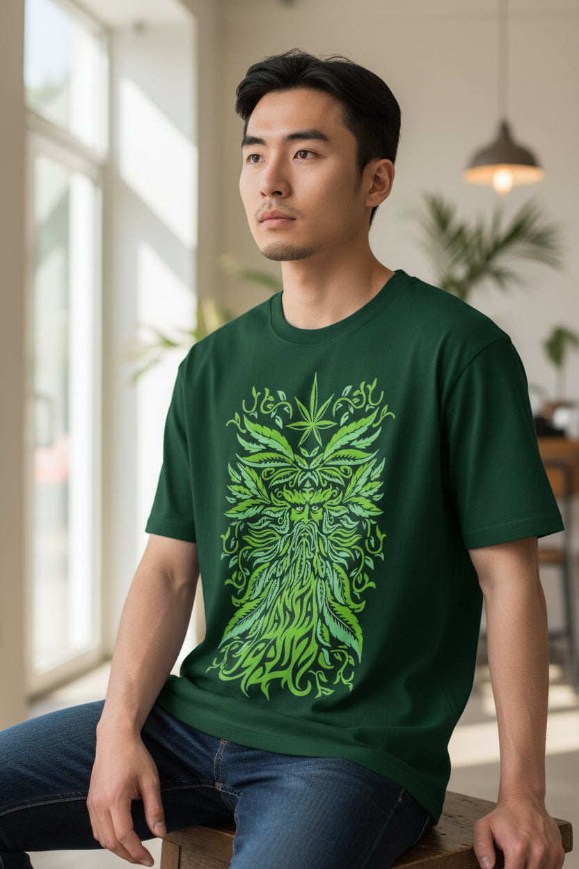 Green Man Oversized Tee